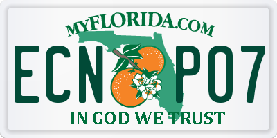FL license plate ECNP07
