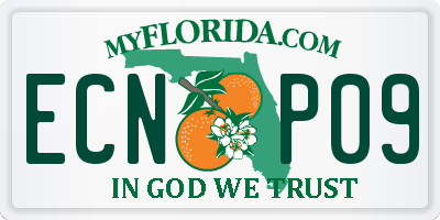 FL license plate ECNP09