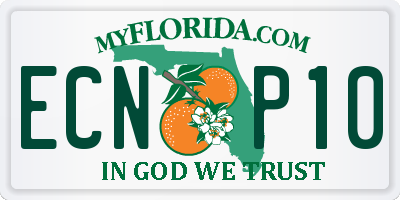 FL license plate ECNP10