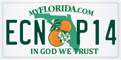 FL license plate ECNP14
