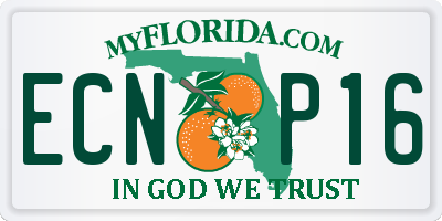 FL license plate ECNP16