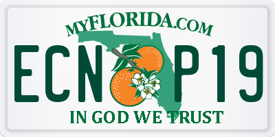 FL license plate ECNP19