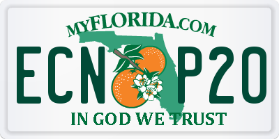 FL license plate ECNP20