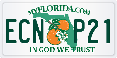 FL license plate ECNP21