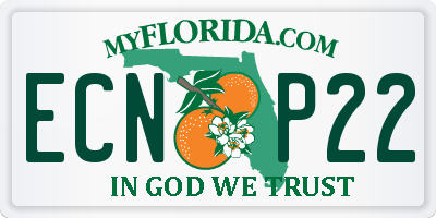 FL license plate ECNP22
