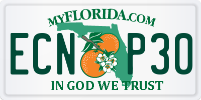 FL license plate ECNP30