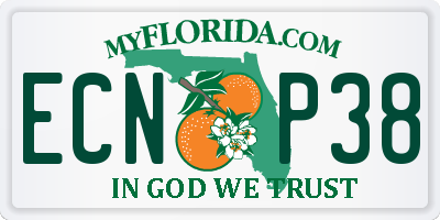 FL license plate ECNP38