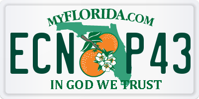 FL license plate ECNP43