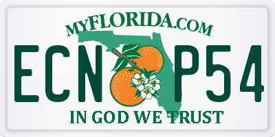 FL license plate ECNP54