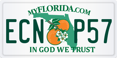 FL license plate ECNP57