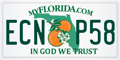 FL license plate ECNP58