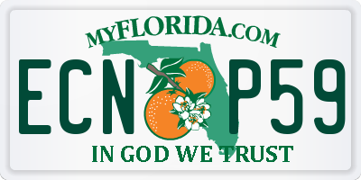 FL license plate ECNP59