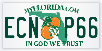 FL license plate ECNP66