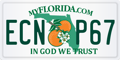 FL license plate ECNP67