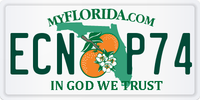 FL license plate ECNP74