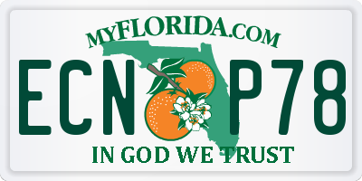 FL license plate ECNP78