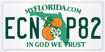 FL license plate ECNP82