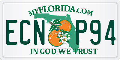 FL license plate ECNP94