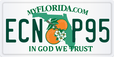 FL license plate ECNP95