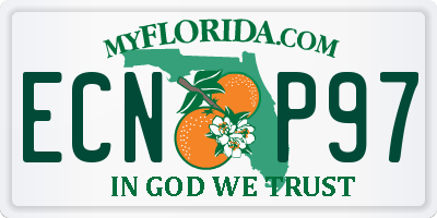 FL license plate ECNP97