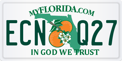 FL license plate ECNQ27