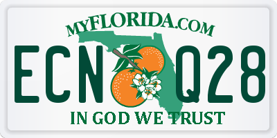 FL license plate ECNQ28