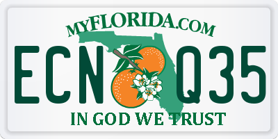 FL license plate ECNQ35