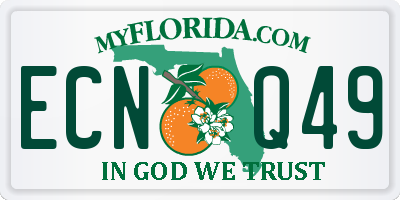 FL license plate ECNQ49