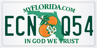 FL license plate ECNQ54