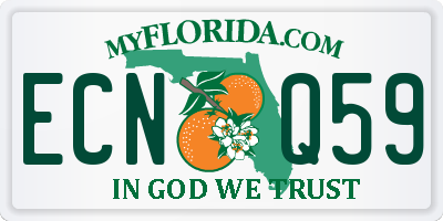 FL license plate ECNQ59