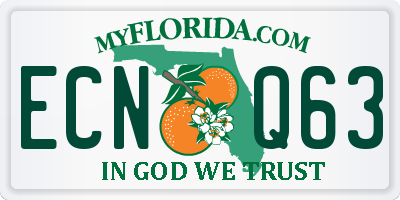 FL license plate ECNQ63