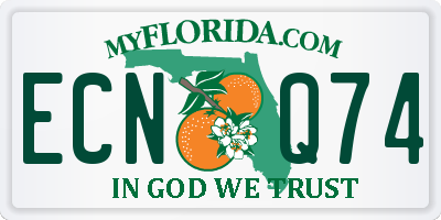 FL license plate ECNQ74