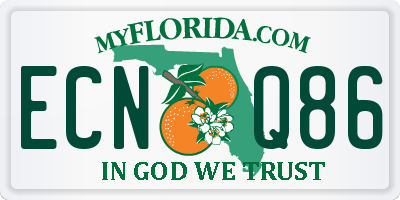 FL license plate ECNQ86