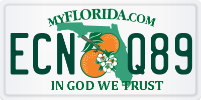 FL license plate ECNQ89