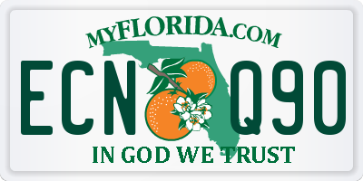 FL license plate ECNQ90