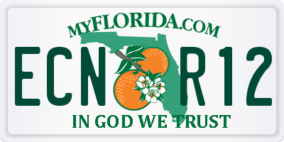 FL license plate ECNR12