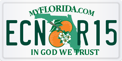 FL license plate ECNR15