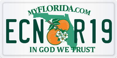 FL license plate ECNR19