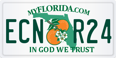 FL license plate ECNR24