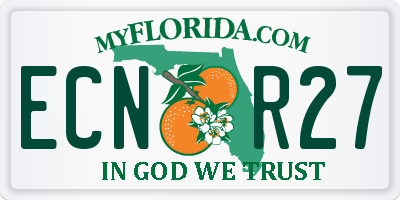 FL license plate ECNR27