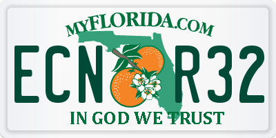 FL license plate ECNR32