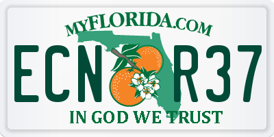 FL license plate ECNR37