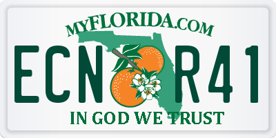 FL license plate ECNR41
