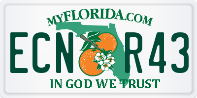 FL license plate ECNR43