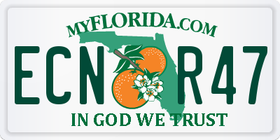FL license plate ECNR47