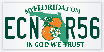 FL license plate ECNR56