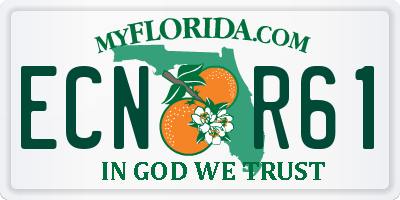 FL license plate ECNR61
