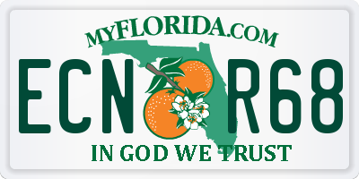 FL license plate ECNR68