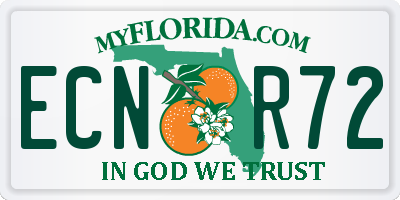 FL license plate ECNR72
