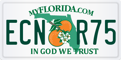 FL license plate ECNR75